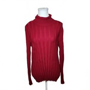 Style & Co. Women's Red Turtleneck Sweater Size L